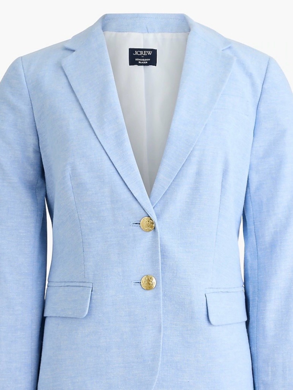 J. Crew Factory Light Blue Linen-Blend Blazer - Picture 3 of 11
